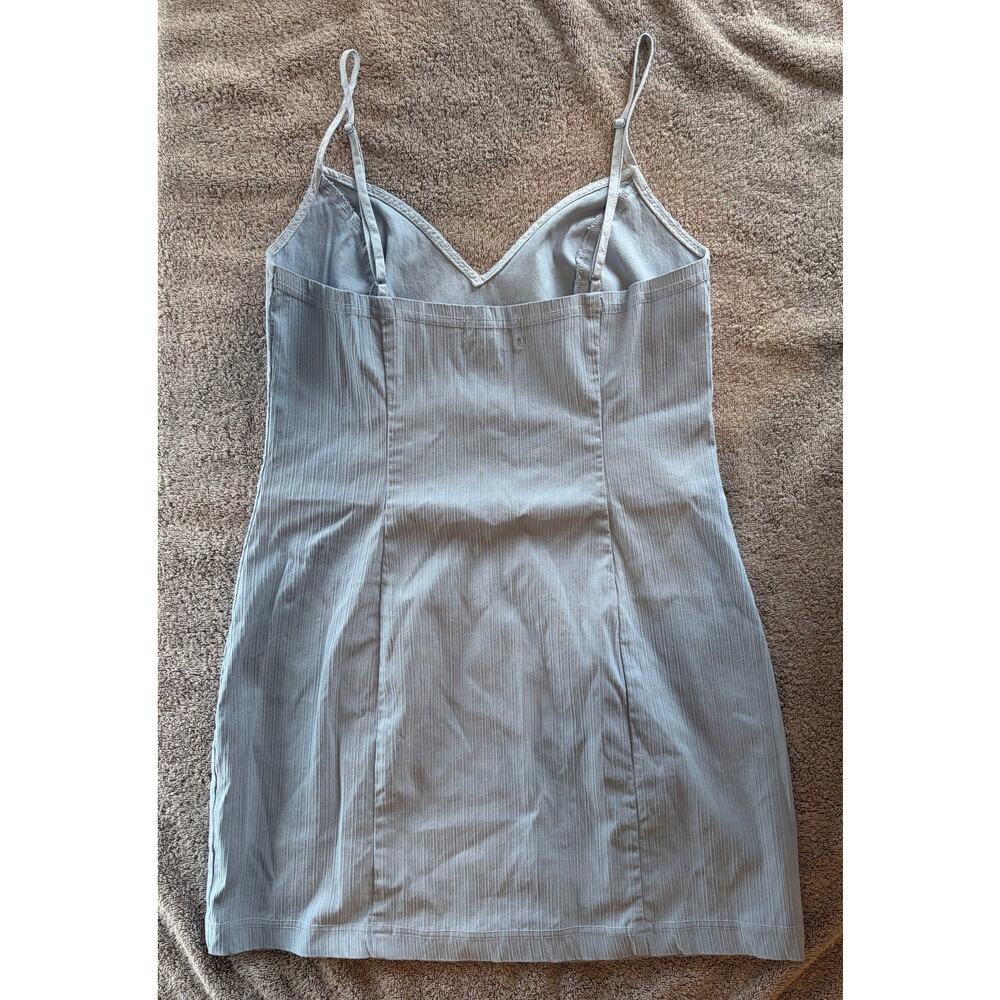 Urban Outfitters Size Medium Icy Blue Mini Dress Adjustable Straps Night Out - Picture 5 of 9